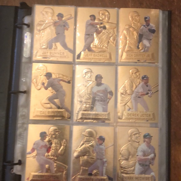 22kt Gold Baseball cards set of 20 - Picture 2 of 4
